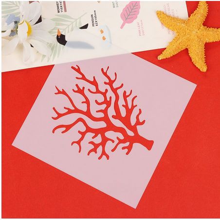 Plastic Stencil - Tree Branches Shape (13x13cm)