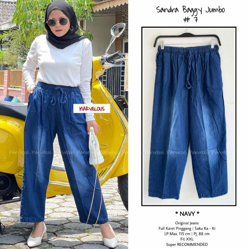 Sandra Baggy Jumbo # 7 | Celana Bagy pant Ukuran Besar