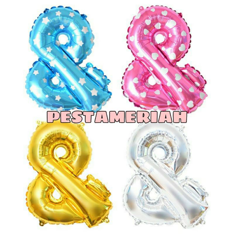 BALON FOIL SIMBOL DAN  / BALON FOIL & / BALON FOIL SIMBOL AND /BALON FOIL SIMBOL / BALON FOIL