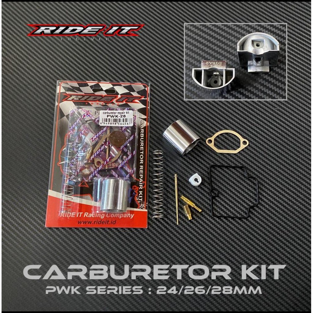 Skep Carbu PE PWK 28 Ride it kit PE PWK 28  Set Jarum Karbu Ride it