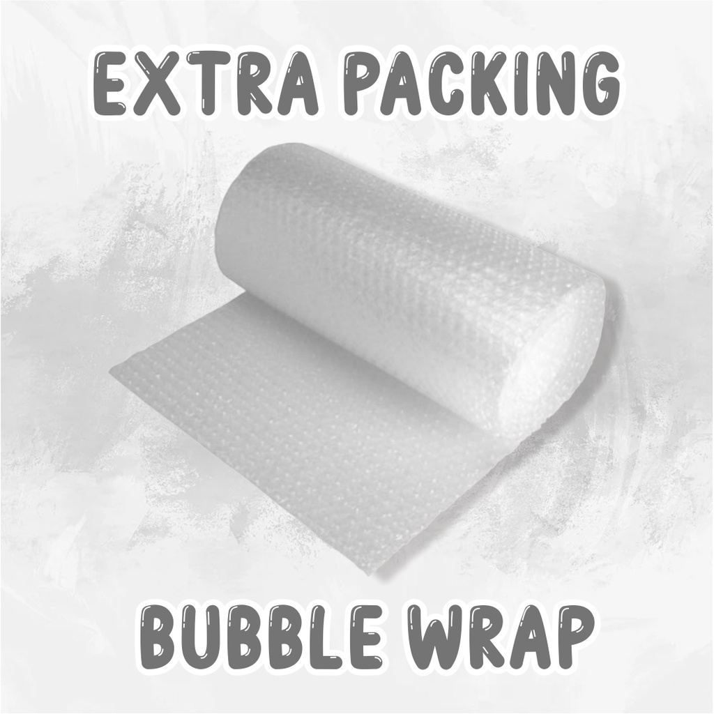 

BUBBLE WRAP EXTRA PACKAGING (EKSTRA PACKING SUPAYA LEBIH AMAN)