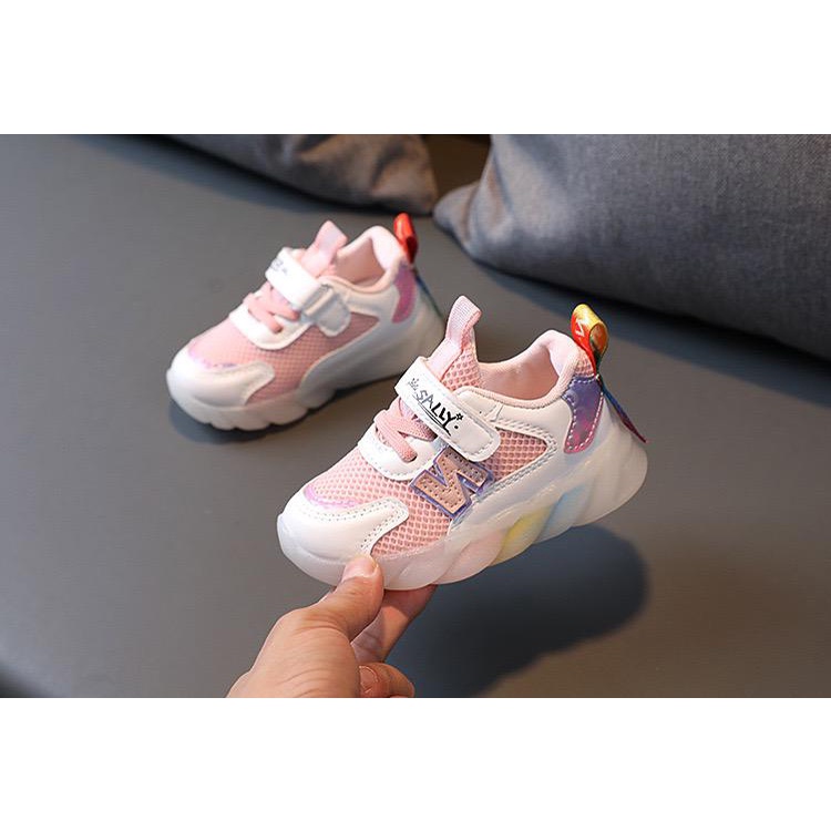 (HZ) COD Sepatu anak cew Led HZK16