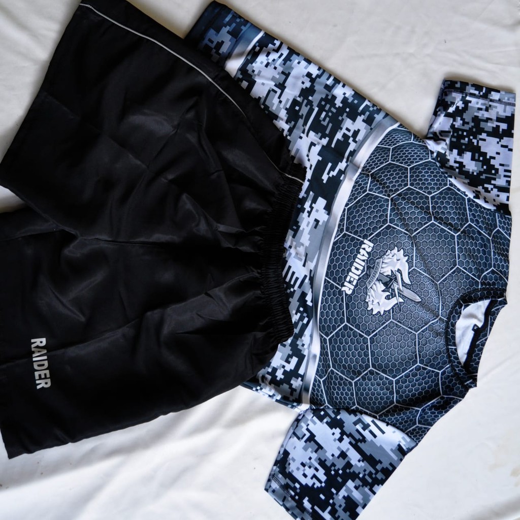 BAJU STELAN OLAHRAGA TNI || STELAN AEROBIK JERSEY RAIDER FULLPRINT
