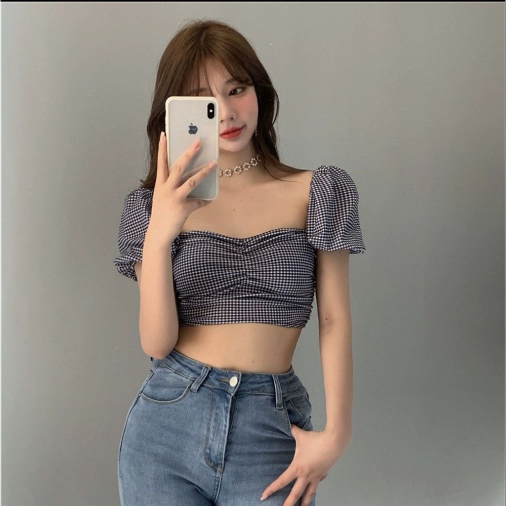 (COD) OH Fashion Sabrina Blouse Crop Top #2643