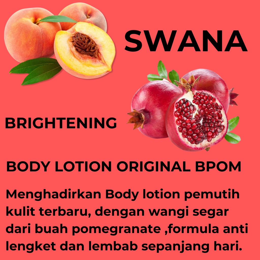 Luluran Pemutih Badan Obat Kulit Putih Permanen Hb Swana Hand Body Lotion Cream Pria &amp; Wanita 100ml Original Bpom