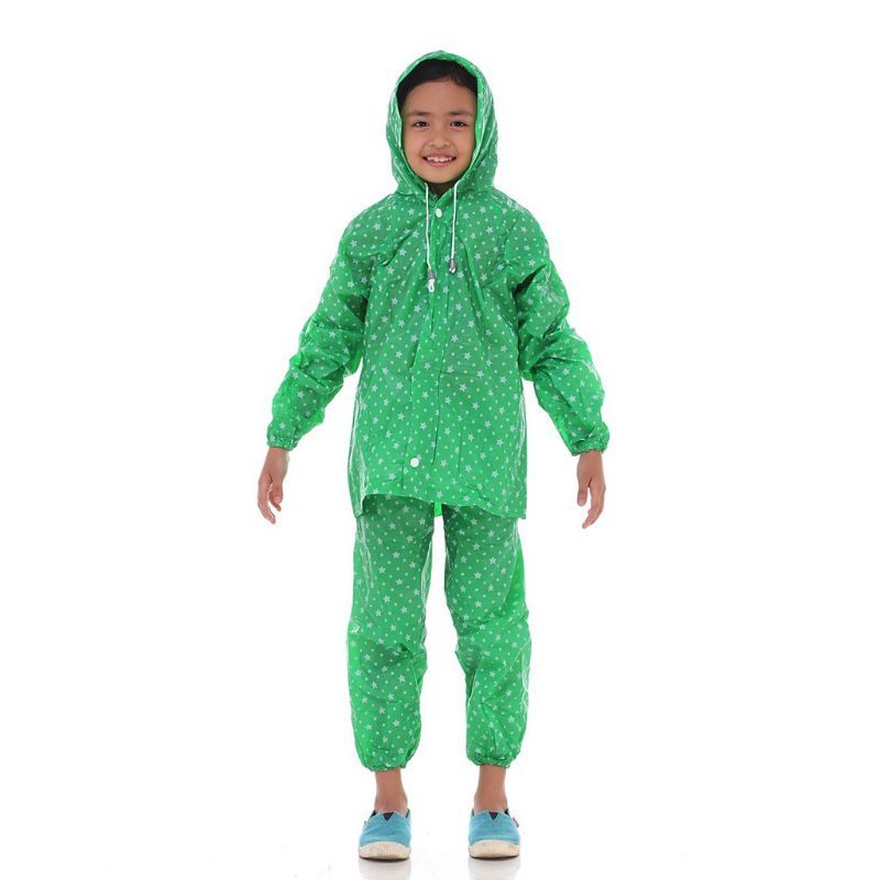 Jas Hujan Setelan Jaket Celana Anak / Mantel Anak Motif Start/ Starkids by Plevia