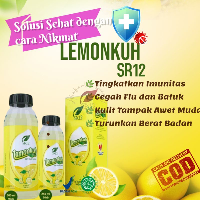 

Lemonkuh SR12 Sari Buah Lemon Asli Minuman Herbal Daya Tahan Tubuh dan Diet Alami 250 ml 500 ml
