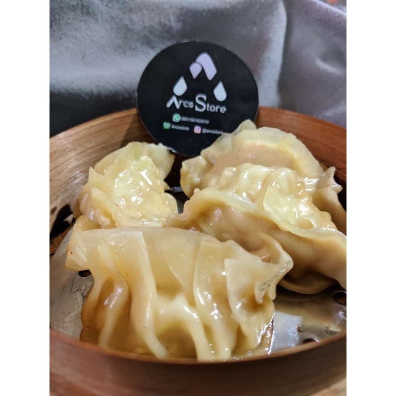 Dimsum Gyoza Fresh isi 10pcs Halal Murah Enak bisa Dijual Lagi Tanpa Tepung Asli Ayam