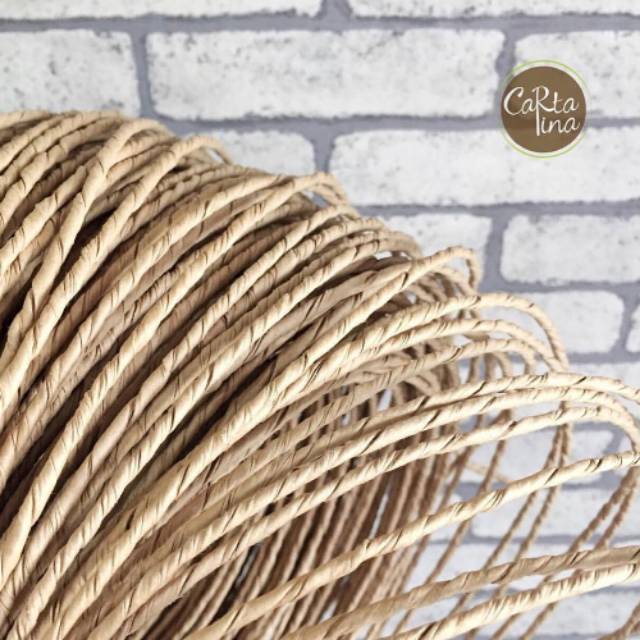 Tali kertas natural rustic bahan kerajinan craft
