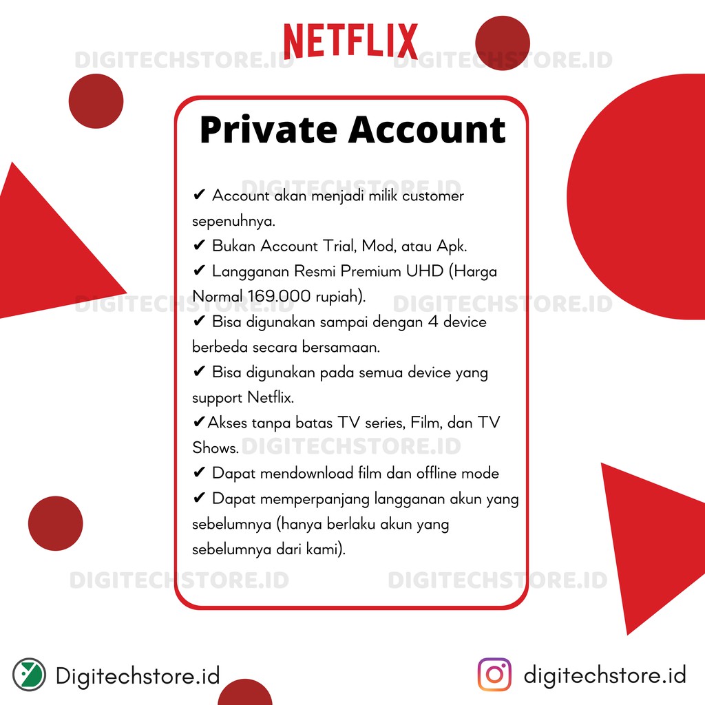 Promo Netflix Premium 1 Bulan Private Sharing Account Bergaransi Shopee Indonesia 