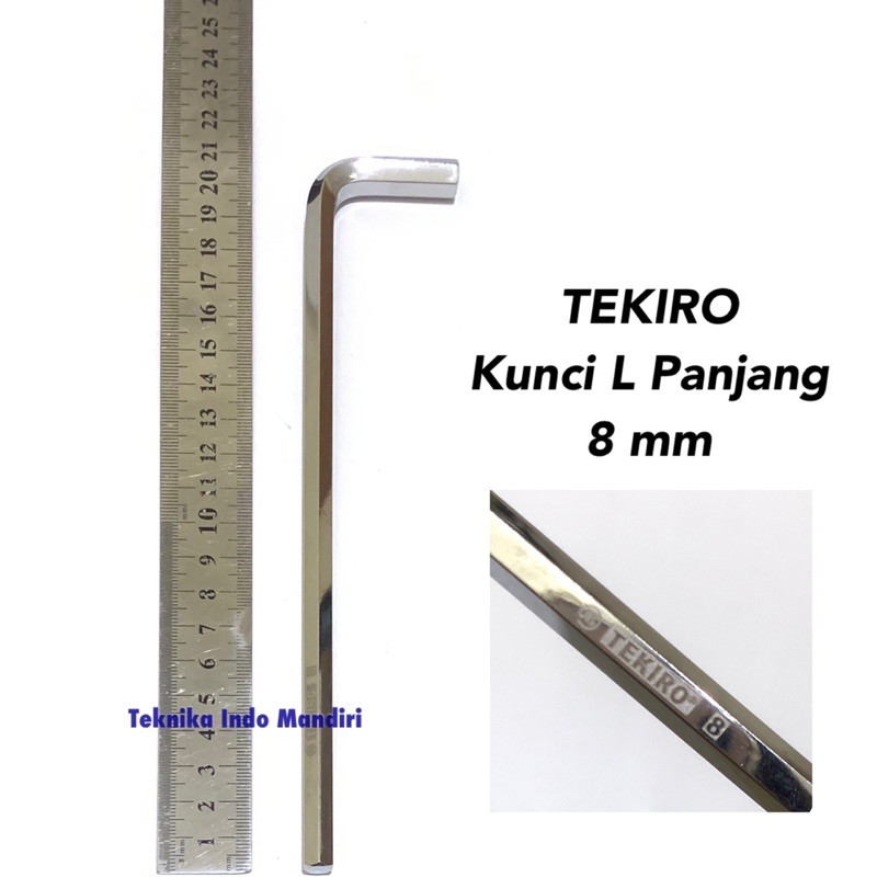 TEKIRO Kunci L Panjang ukuran 8 MM