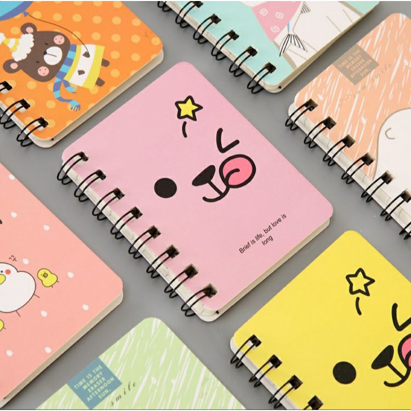 NOTEBOOK Mini Ring Motif Lucu