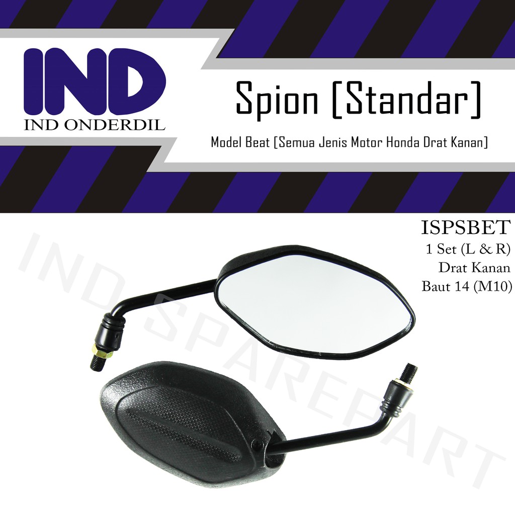 Spion-Kaca Kiri-Kanan Standar-Standart Set Honda Beat-FI/Scoopy-F1-New