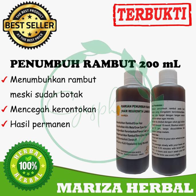 Mariza Obat Herbal Tradisional Cina Ramuan Penumbuh Rambut 300 Ml 100 Ml Hgs0x 39 Shopee Indonesia