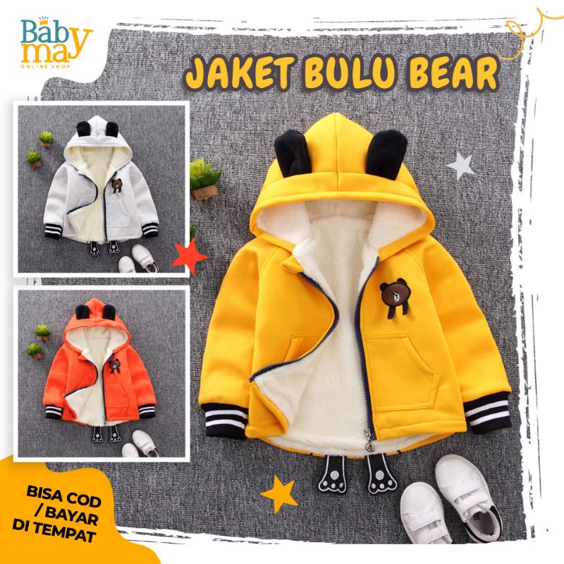 Jaket Bulu Anak Bayi Laki-laki 6 Bulan-4 Tahun Import Bear Jacket Jaket Anak Laki-laki Jaket Bulu An