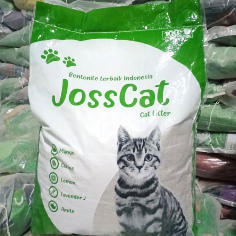 Pasir Joss Cat 25 Litter (2 karung) Pasir Wangi Kucing Gumpal Merk JossCat - Cat litter