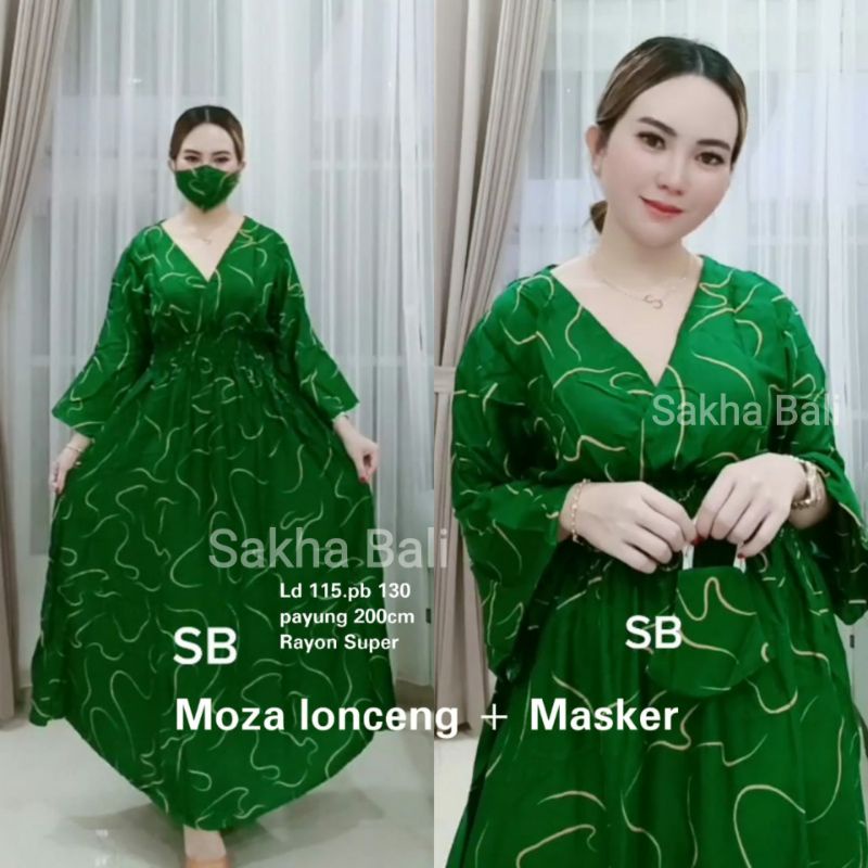 dress bali mozza lengan lonceng (moza lonceng) baju wanita cantik