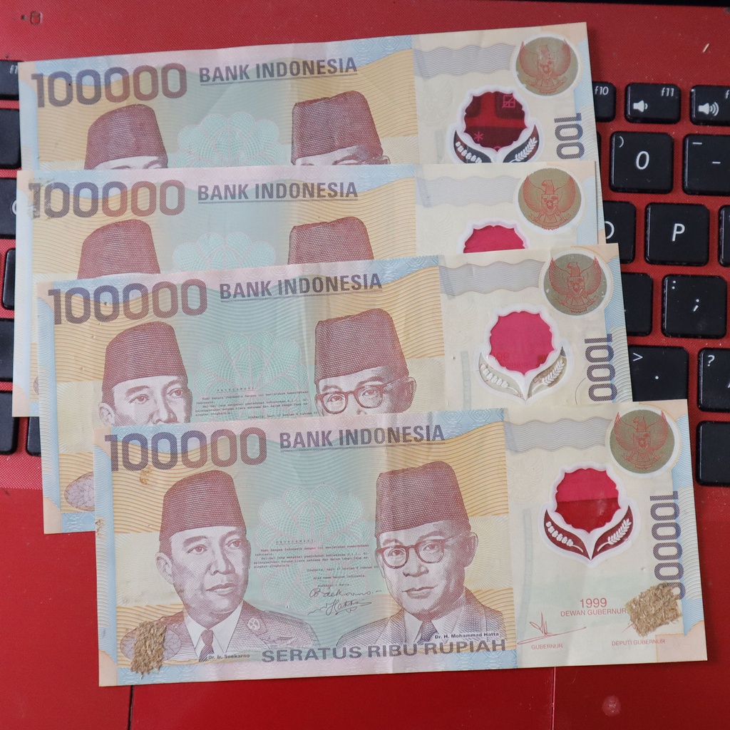 Uang Kertas 100 Ribu Polimer Sukarno Hatta