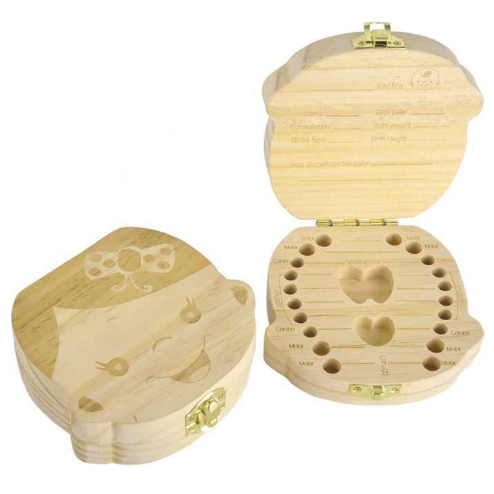 Kotak Tempat Gigi Susu Bayi Baby Teeth Wood Box