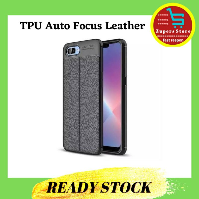 TPU Auto Focus Leather Infinix Hot 8 Casing Handphone