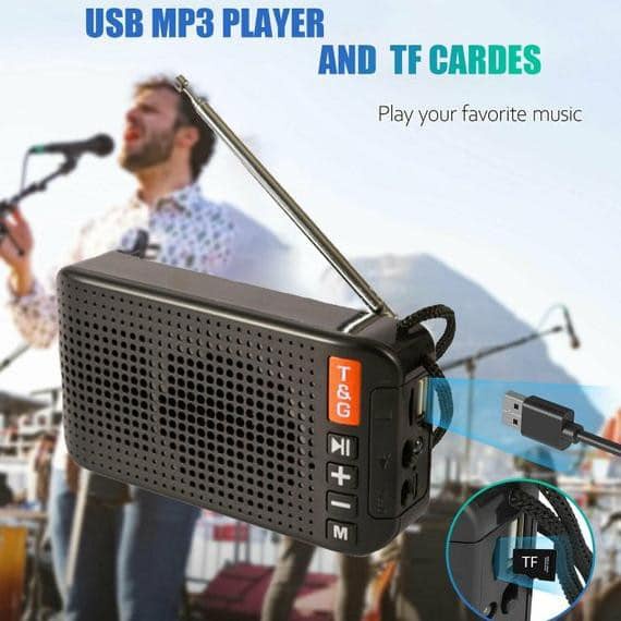 Speaker Bluetooth Solar Charger Travel Sound 3D TG-184 SUPER BASS