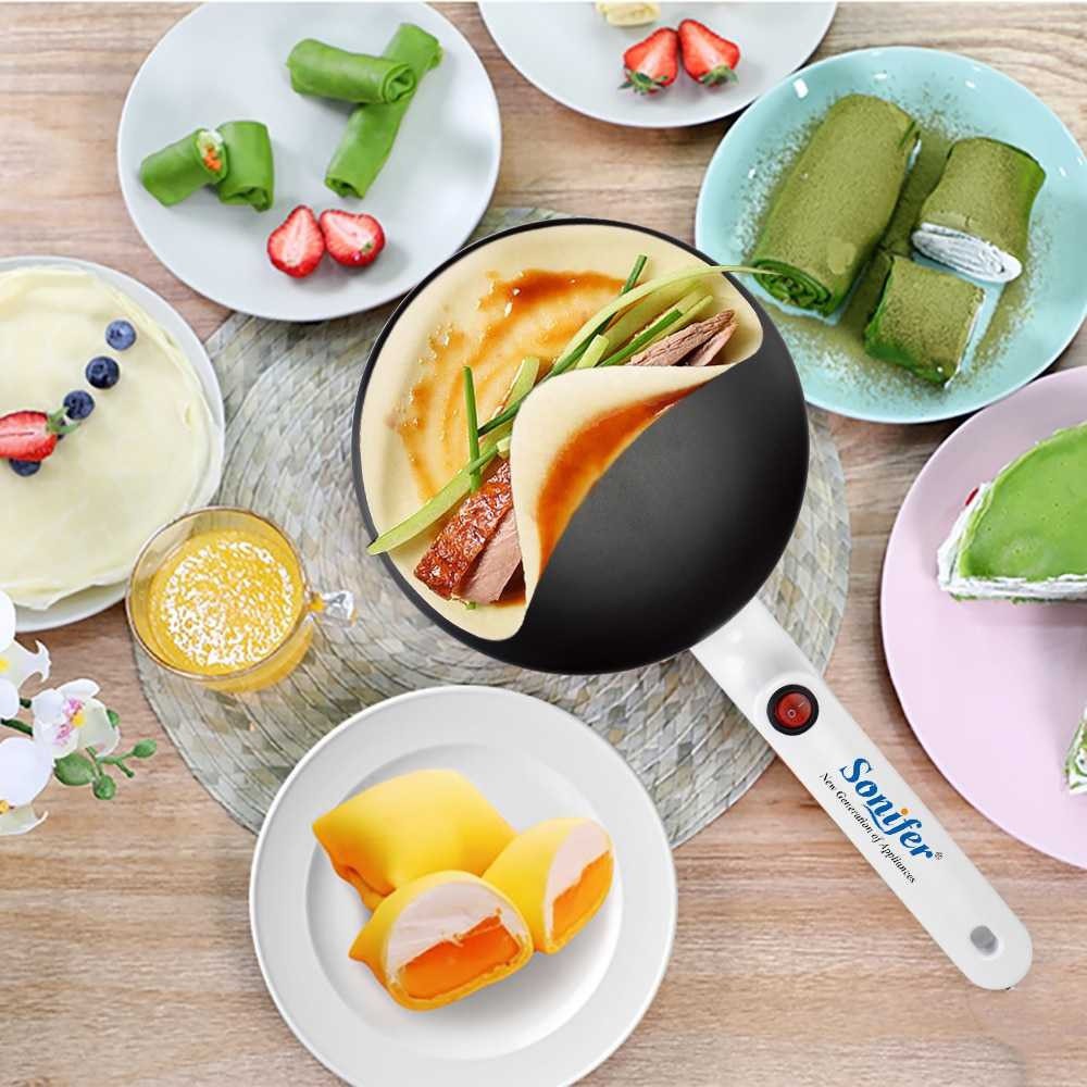 Panci Elektrik Non-Stick Coating / Wajan Listrik Pembuat Pancake Pizza Crepes Frying Pan Maker