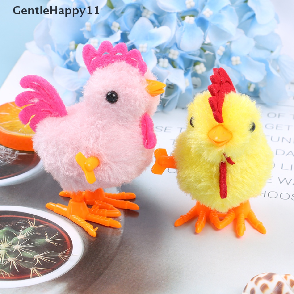 Gentlehappy Mainan Edukasi Anak Ayam Plush Model Clockwork / Putar Jalan / Lompat