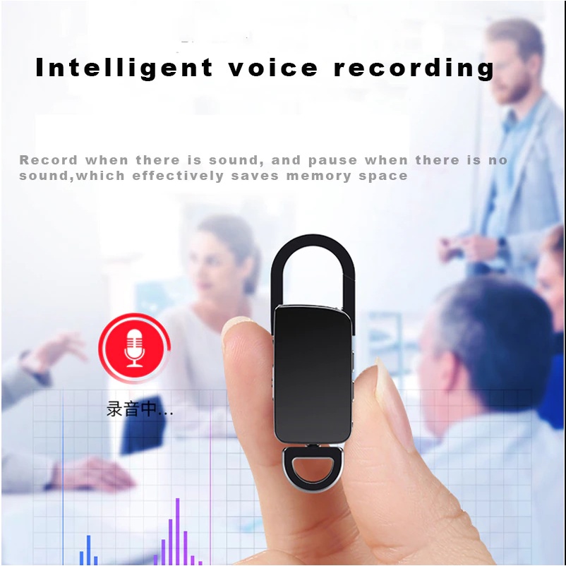 Perekam Suara Mini Tersembunyi Voice Recorder Alat Sadap Penyadap Suara Mini Youtuber Digital Vlog 8GB Mp3 Player JS46