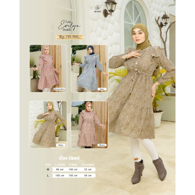 Tunik Terbaru Ar Rafi Evelyn Tunik Motif Best Seller