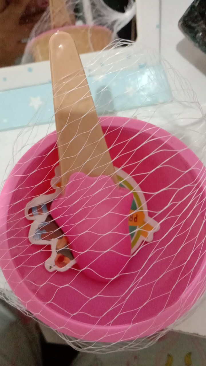 Mangkok Es Krim - Mangkuk Cemilan Ice Cream Bowl Set Mangkok Sendok Plastik Cute Cone Warna  Imut
