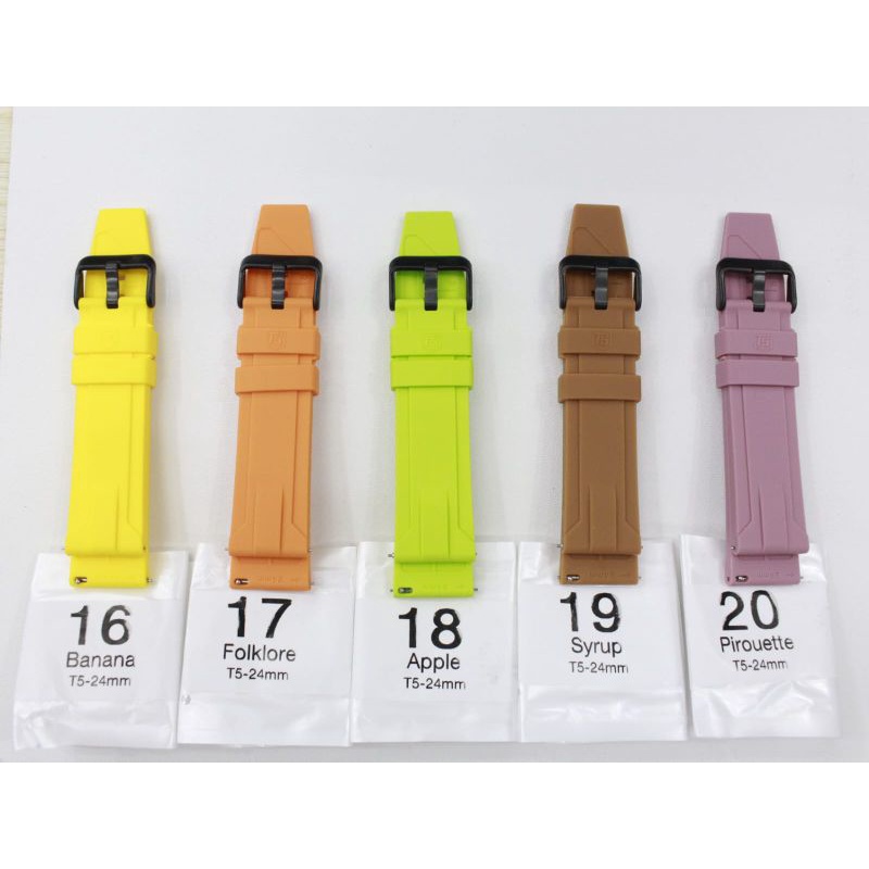 Tali Karet T5 Original Ukuran 24 mm Quik Release, Strap Rubber T5 Original Silikon Quik Release