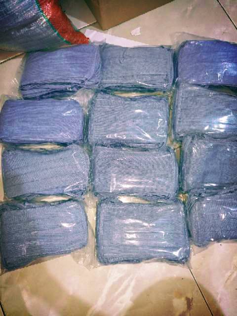 Masker tali kain bahan sejuk  isi 12 pcs