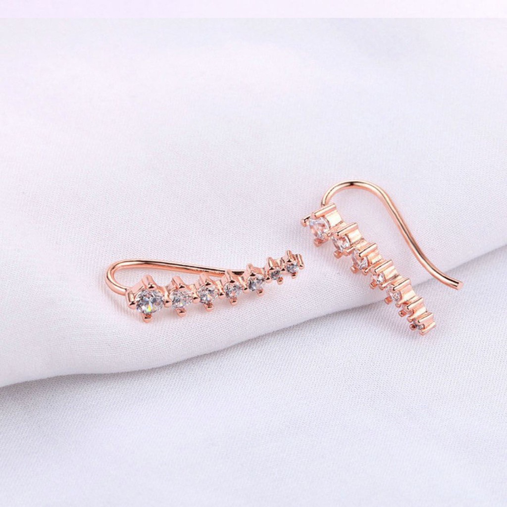 BRGUNIK Anting Tusuk Garis Comet Berlian Fashion Wanita Korea Aksesoris Murah A060