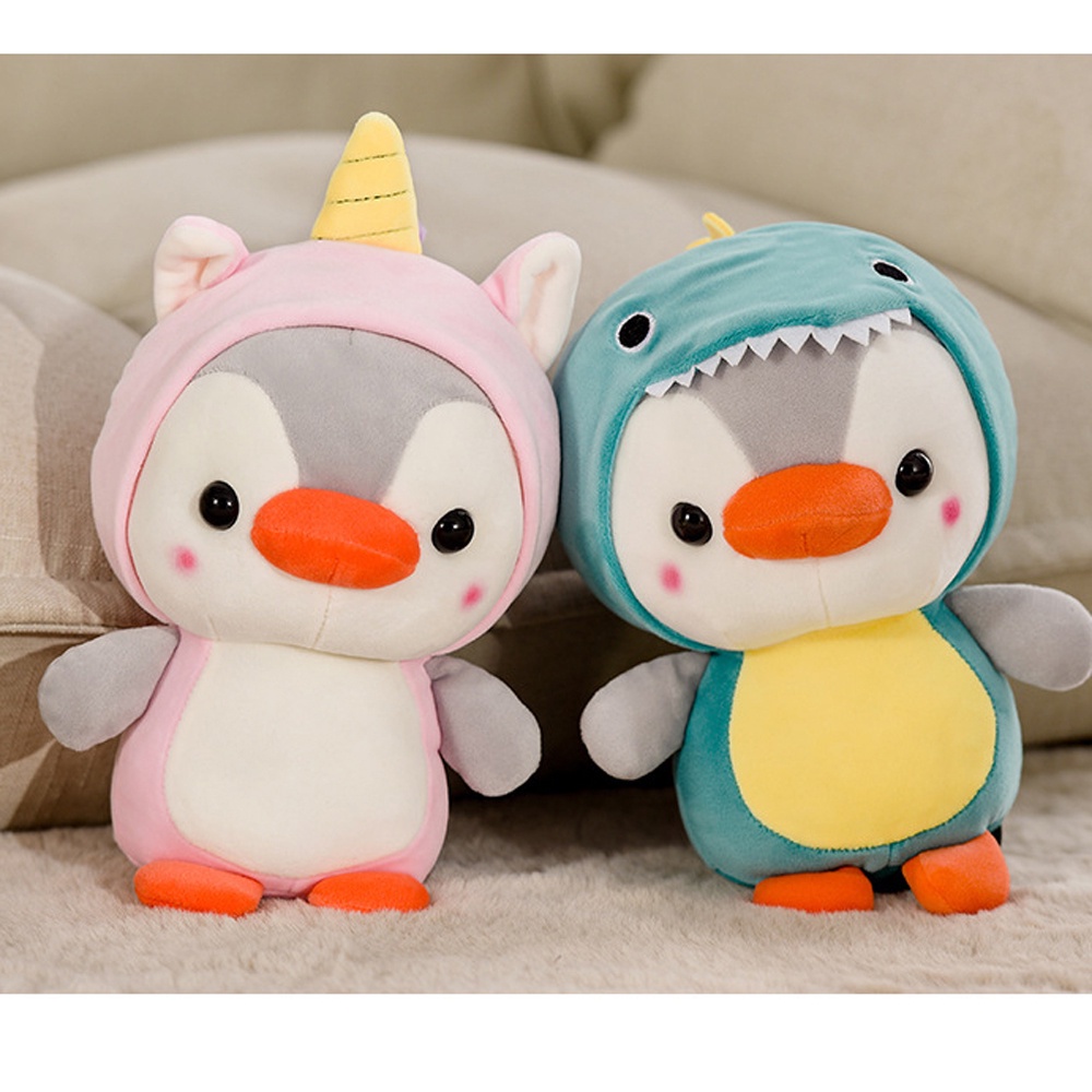 Needway  Cute Stuffed Toy Kids Toys Penguin Cosplay Frog Penguin Plush Toy Children Gifts Animal Doll Small Gift for Friend Keychain 13/25cm Penguin Cosplay Bee