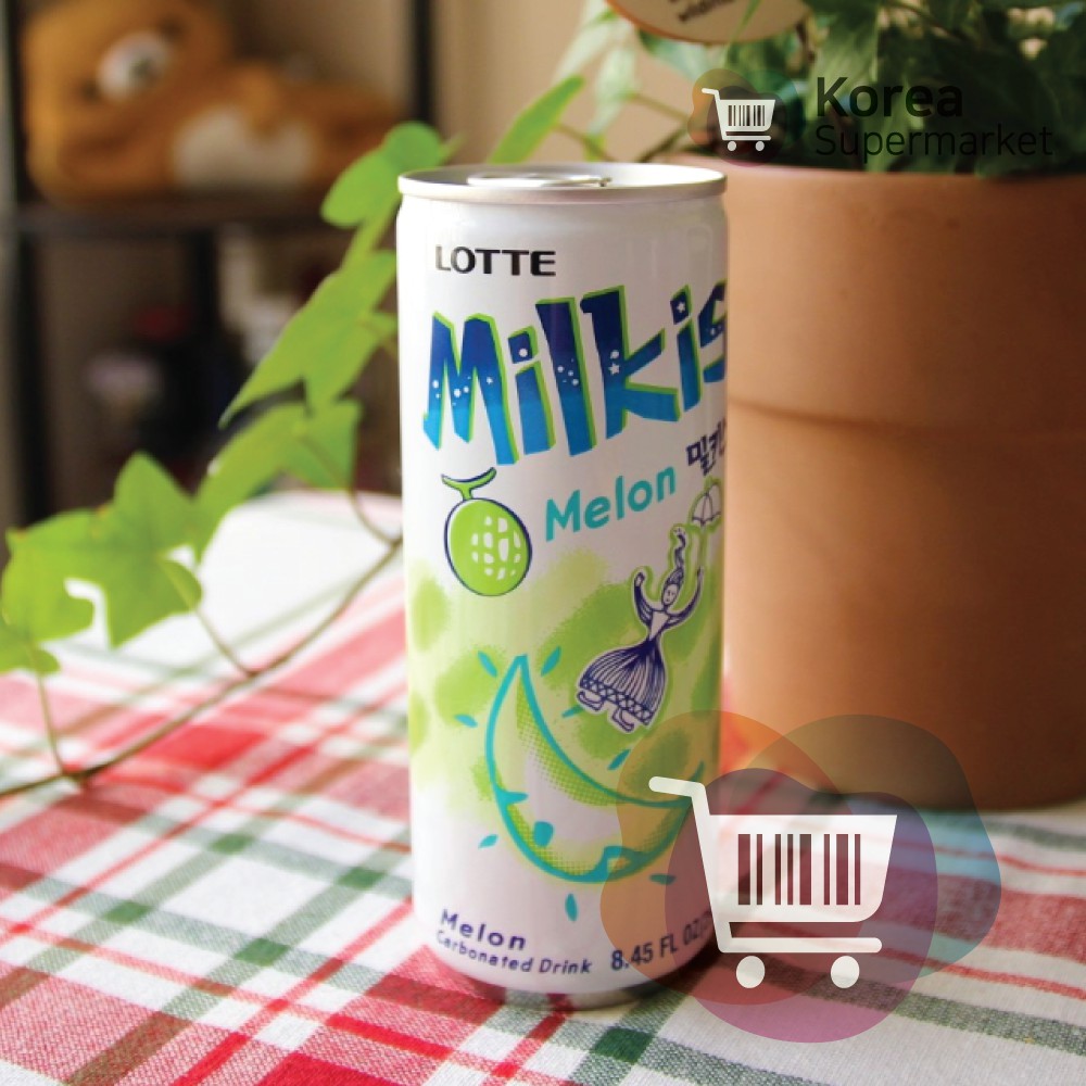 Lotte Milkis Melon 250ml/Soda Susu Rasa Melon Asli Korea