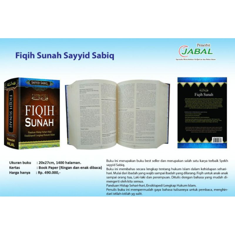 Kitab Fikih Sunnah Sayyid Sabiq Penerbit Jabal (HARD COVER)