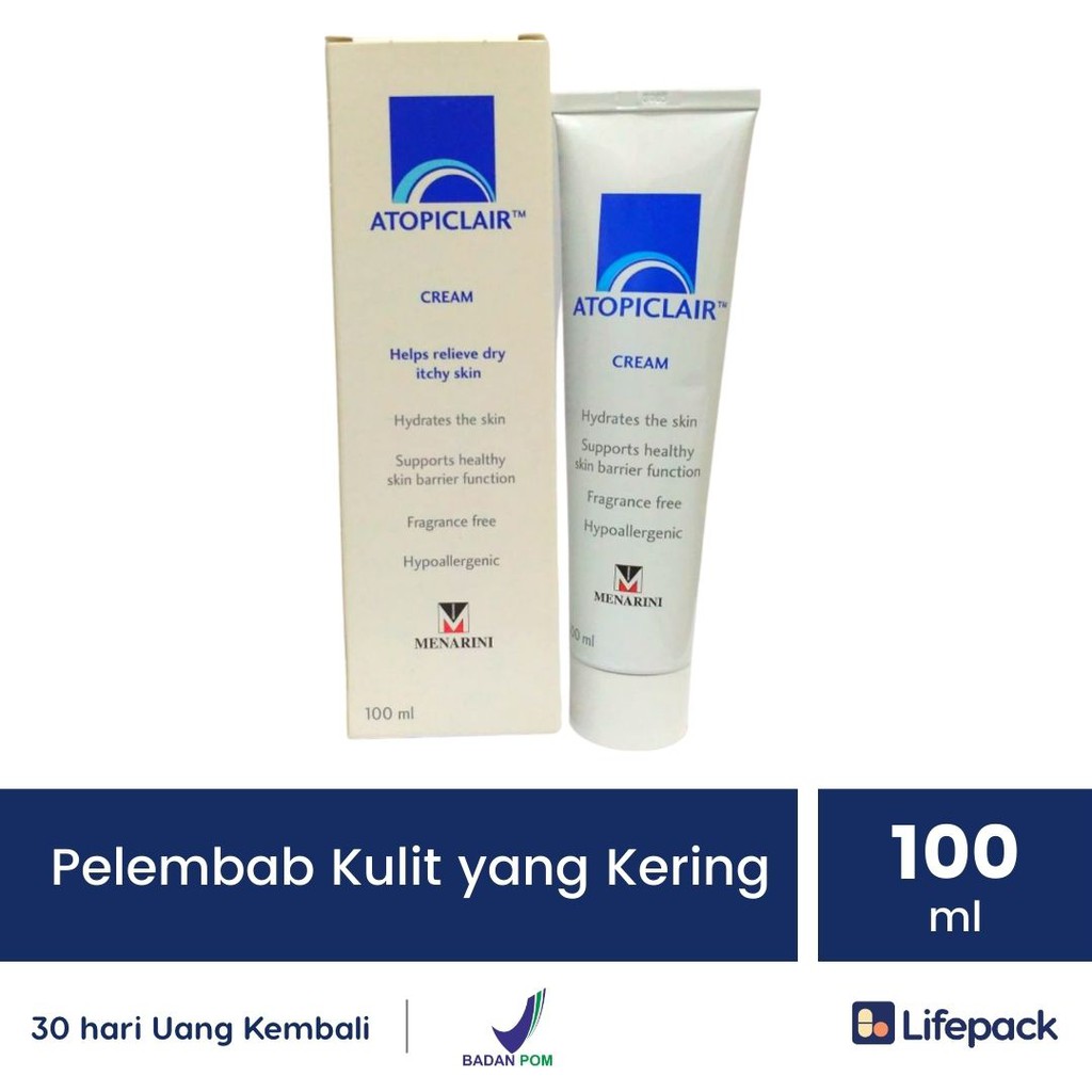 ATOPICLAIR CREAM 40 & 100 Ml - Krim Pereda Gatal / Nyeri - LIFEPACK-100 Ml