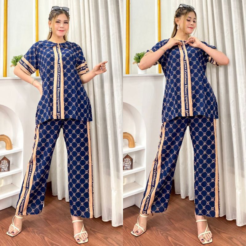 one set RAYON (BAJU LENGAN PENDEK+CELANA PANJANG) DiOr