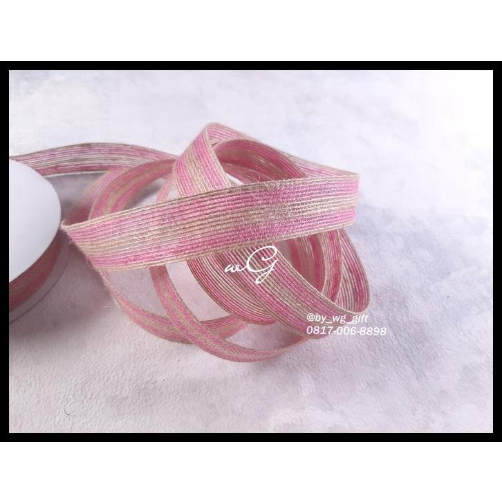 

Pita Goni - Coklat List Pink; Lebar 2.5Cm; Panjang 20 Yard