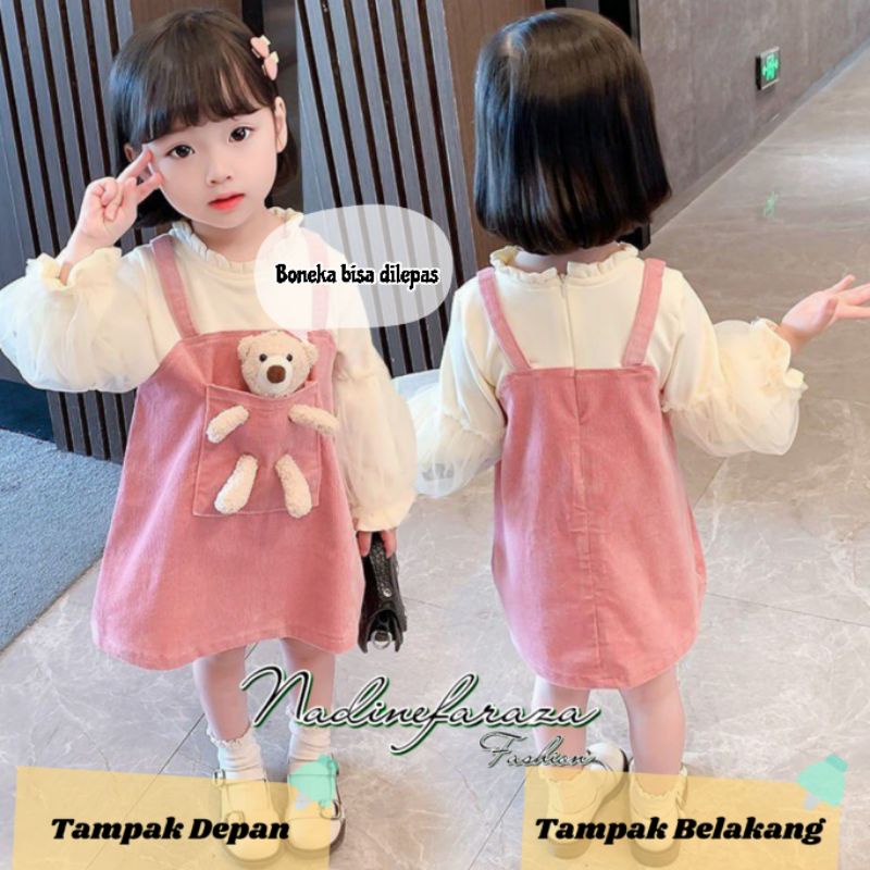 DRESS ANAK CEWEK IMPORT / BAJU ANAK PEREMPUAN IMPORT / DRESS BONEKA / DRESS LUCU / BAJU LEBARAN PREM