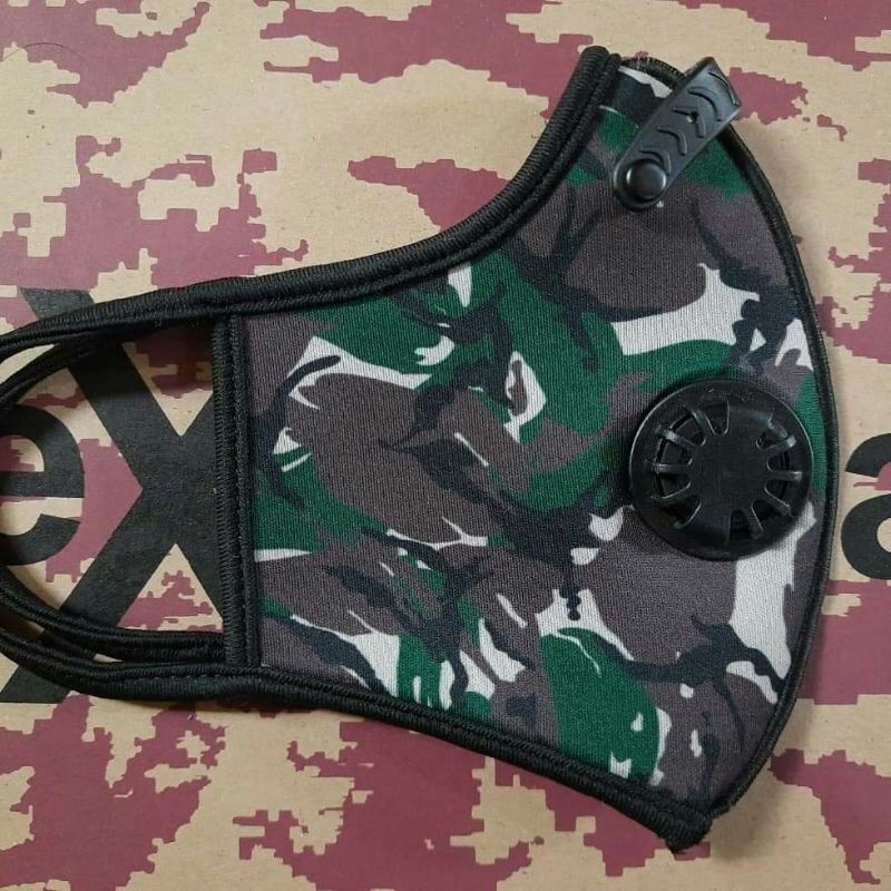 Masker Spandex Filter Loreng Malvinas Premium Dan Exclusive Model Tali Kun