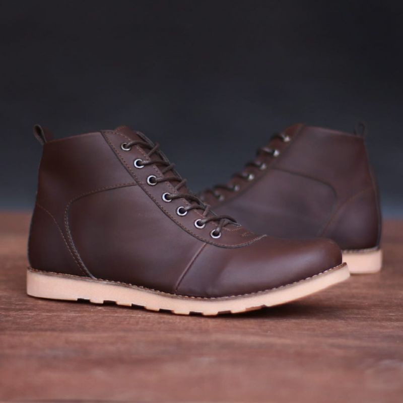 MR.JOE BARA HIGH - Sepatu Boots Fashion Pria Original Kerja Kantor Kasual Santai Touring Biker Boot