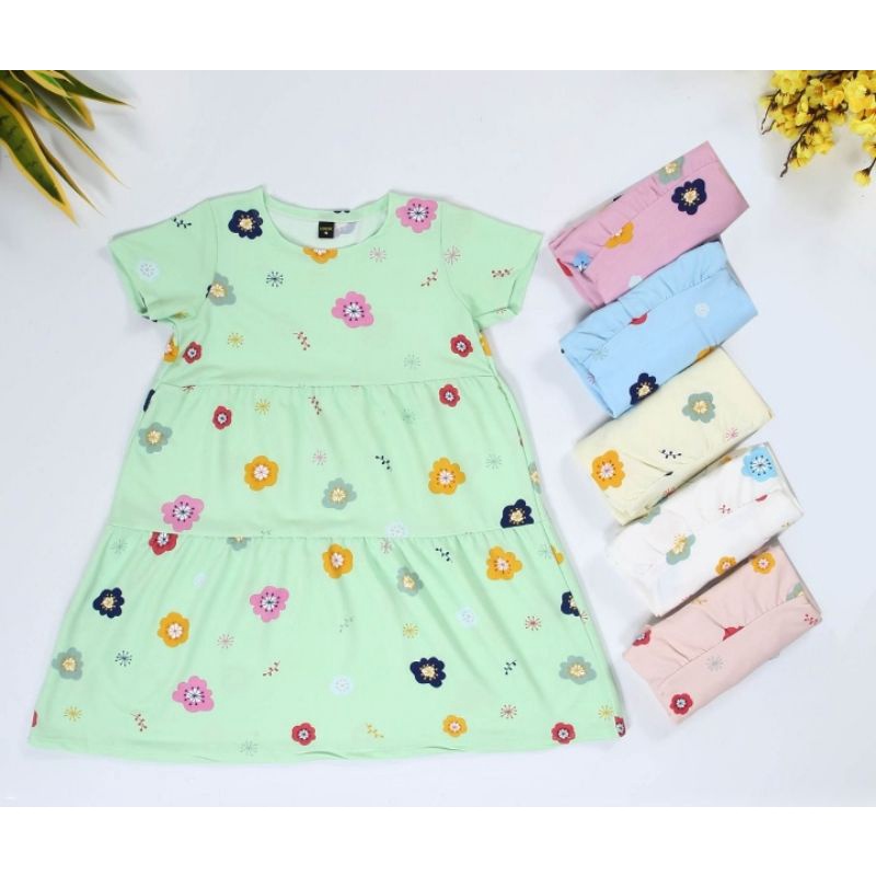 aneka dress anak lemone baby terry size 10  untuk 5 - 7 tahun