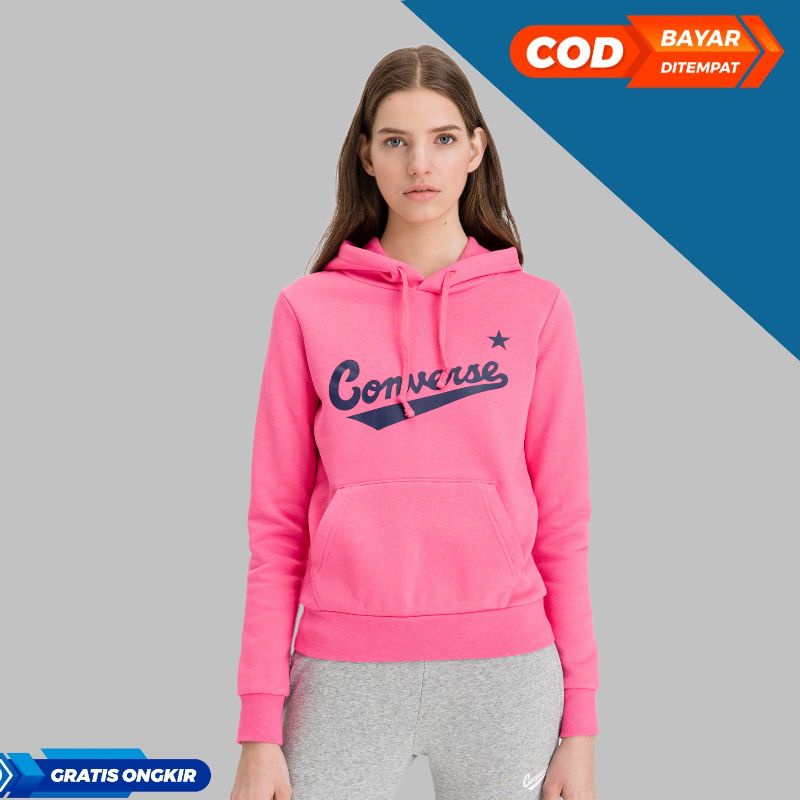 Converse women's nova hoodie-Bold pink