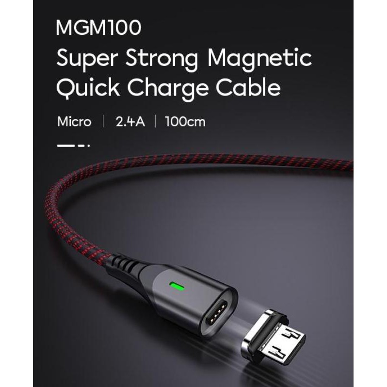 Vivan MGM100 Kabel data Magnetik Micro USB fast Charging 2.4A