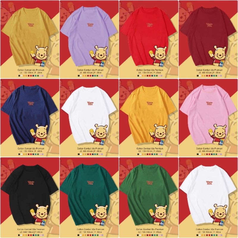 T-SHIRT / TUMBLR Tee KAOS WONNIE THE POOH BEE OVERSIZE PREMIUM