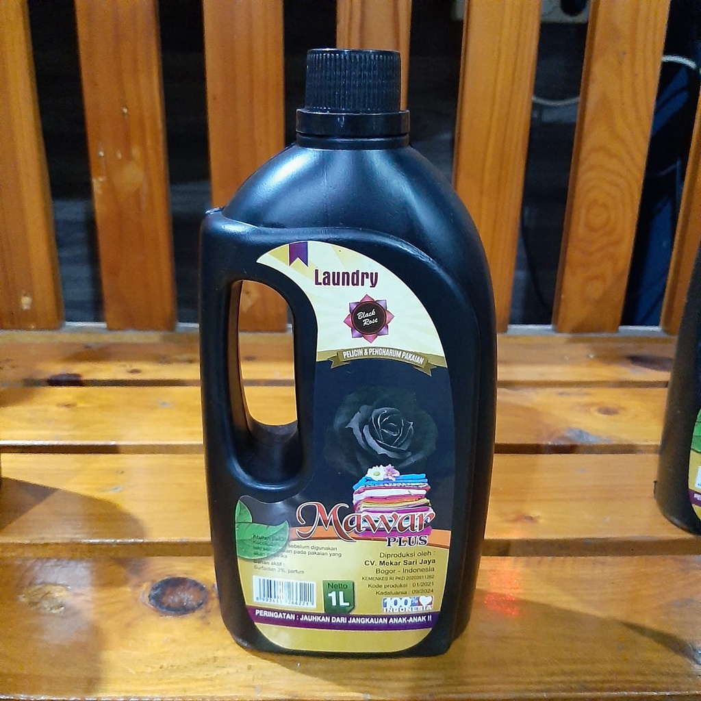 Mawar Pewangi Pakaian Pelicin Setrika Super Laundry Pelembut Baju New Packaging 1 Liter