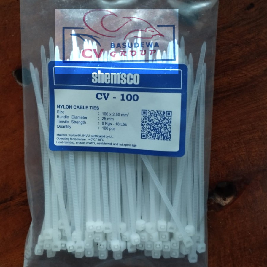 

SHEMSCO CABLE TIES 10 CM (CV-100) PUTIH