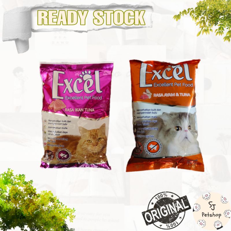Makanan Kucing Excel chicken & tuna 500gram