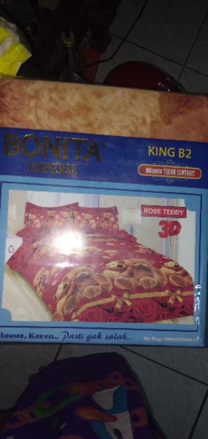 Sprei Bonita Motif Rose Teddy Ukuran 160 Dan 180